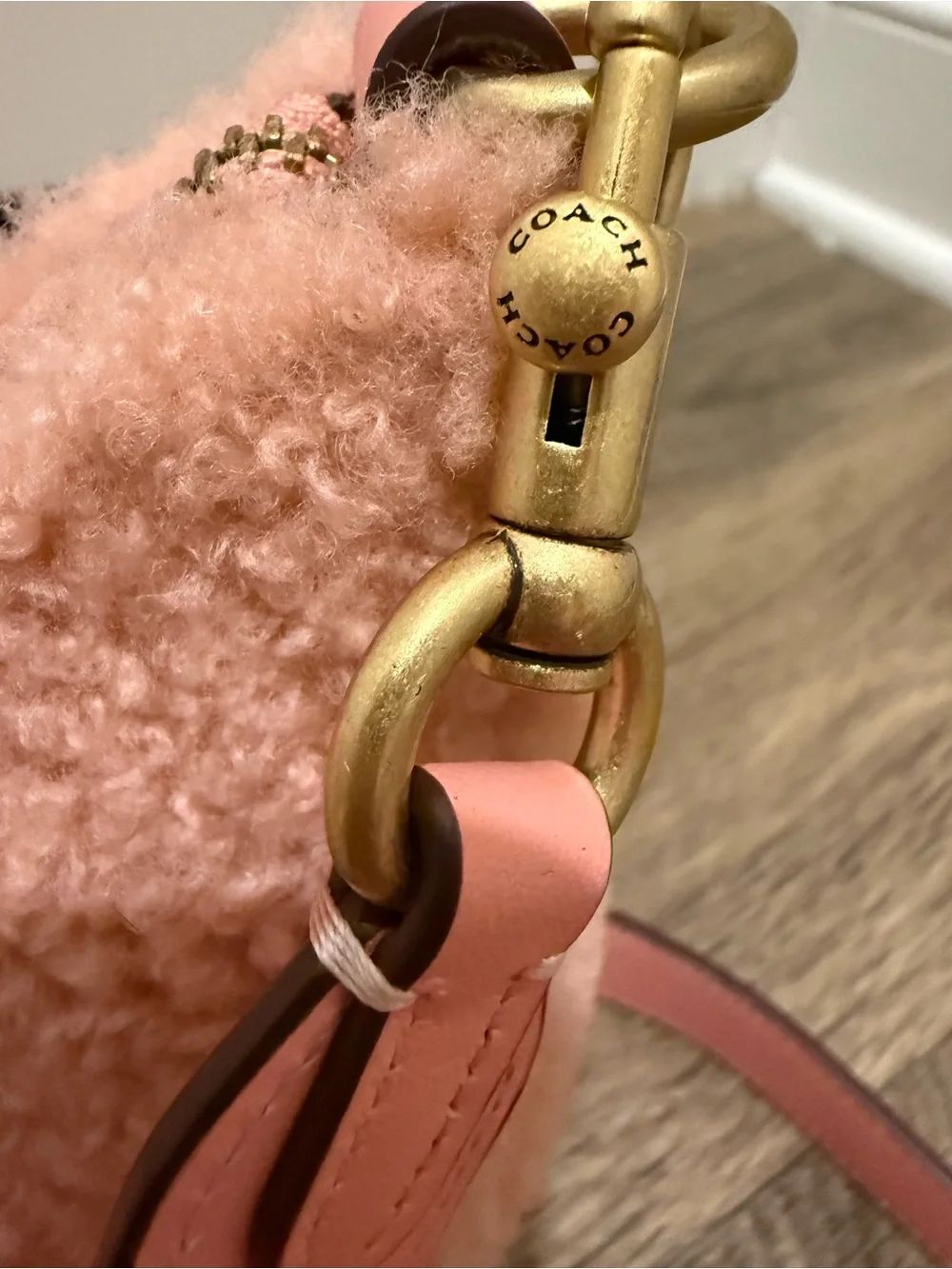 COACH Mira Shearling Crescent Shoulder Bag Candy Pink NWOT/PRICE FIRM